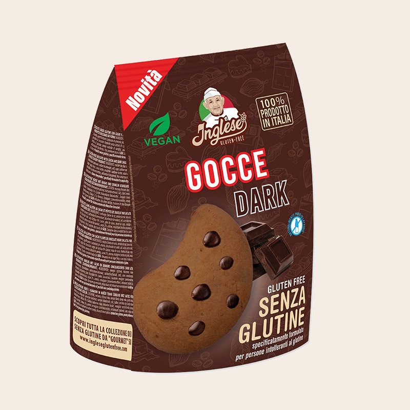 Biscotti gocce dark senza glutine Inglese
